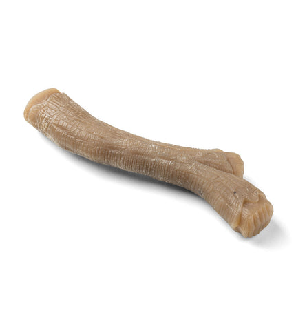 Nylabone dog chew toy in peanut butter flavor, XL size, durable and designed for large dogs to chew and strengthen teeth.