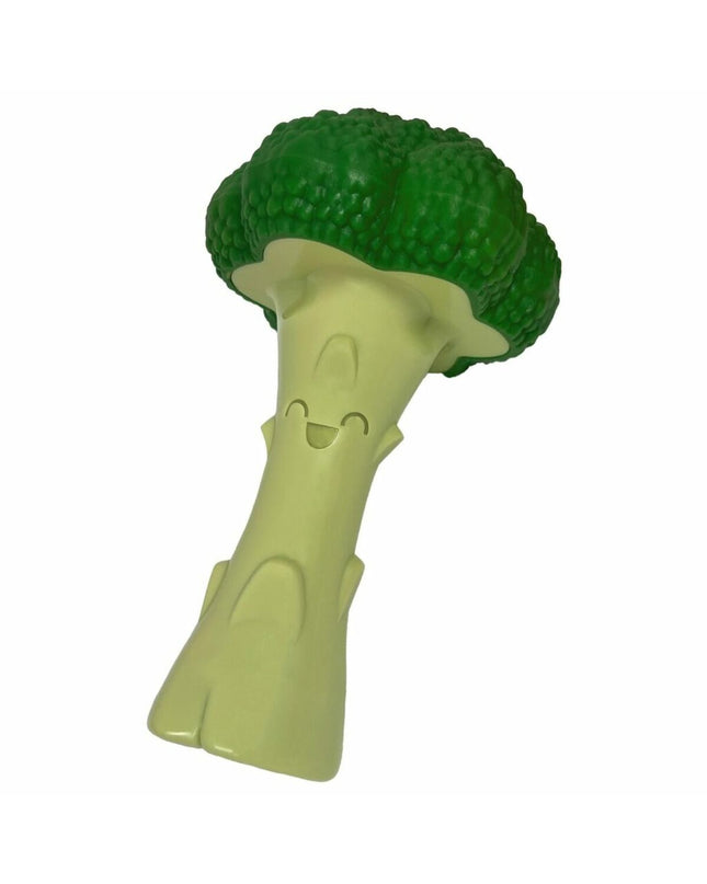 Nylabone dog chew toy in green cheese bacon flavor, made of durable plastic, suitable for dogs to chew and play.