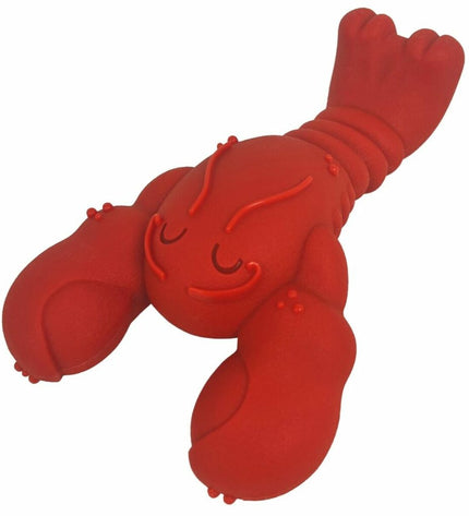 Red Nylabone XL dog chew toy with beef flavor, made of durable synthetic material for large dogs to chew and play.