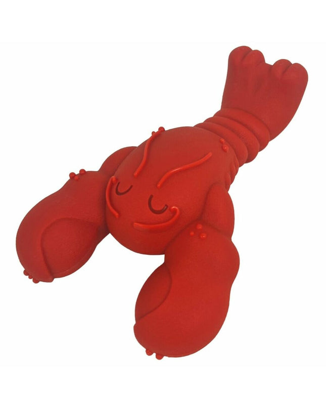 Red Nylabone XL dog chew toy with beef flavor, made of durable synthetic material for large dogs to chew and play.