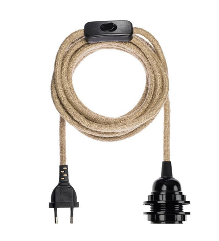 Fitting Lamps Jute - Natural Black