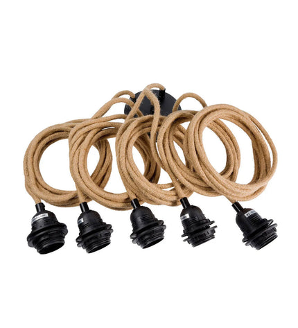 Fitting Lamps Ceiling - Natural Black - 5 Fittings