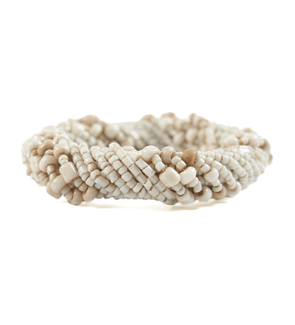 The Beaded Napkin Ring - White
