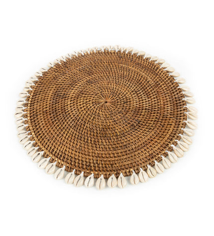 The Colonial Shell Placemat - Natural Brown