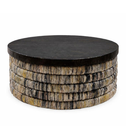 Banana Round Grey Wash Magani Coffee Table