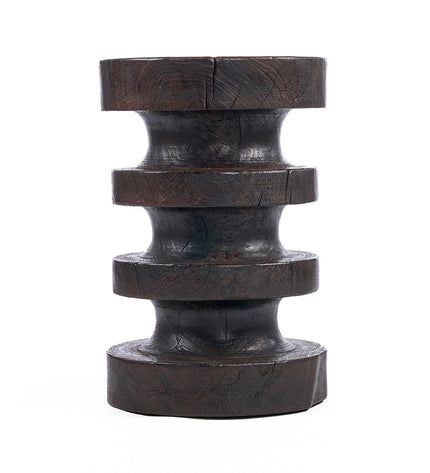 The Mocha Rings Side Table - Dark Walnut