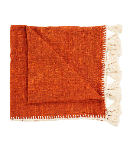 The Stitch Bed Throw - Terracotta