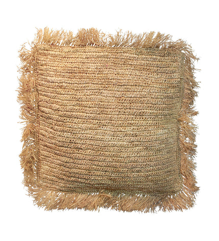 The Raffia Cushion Cover Square - Natural - 60x60