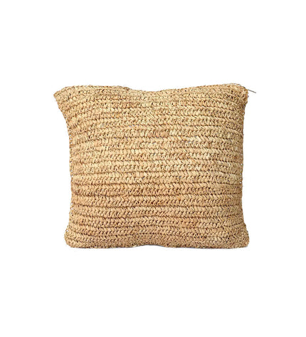The Raffia Flores Cushion Cover Square - Natural - 40x40