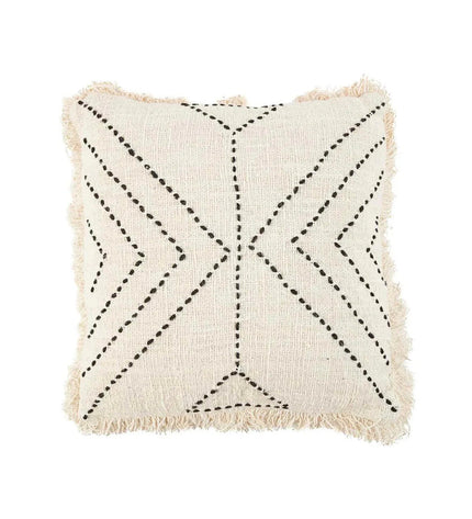 The Tribal Cushion Cover - Natural Black