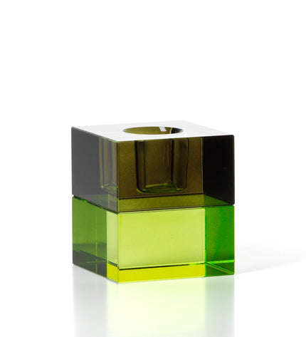 The Gem Blocks Candle Holder - Green Smoke