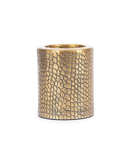 The Croco Candle Holder - Brass - L