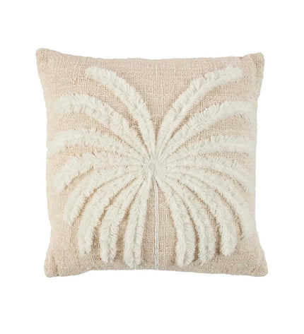 The Isla Palm Cushion Cover - Natural White