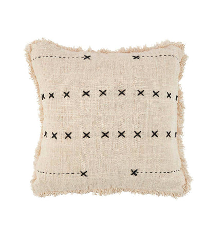 The French Kiss Cushion Cover - Natural Black