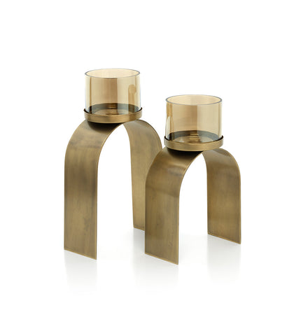 The Bow Glow T-light Holder - Gold - SET/2