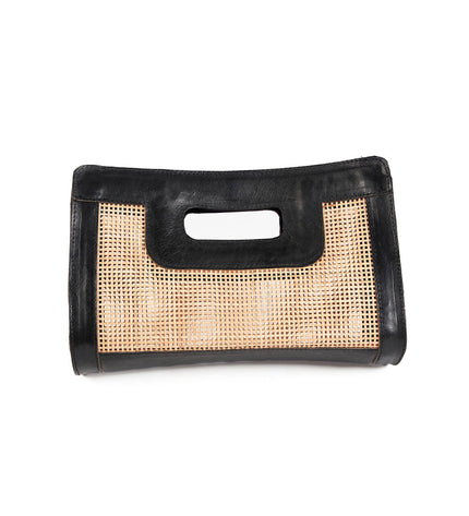 The Riviera Noir Clutch - Natural Black