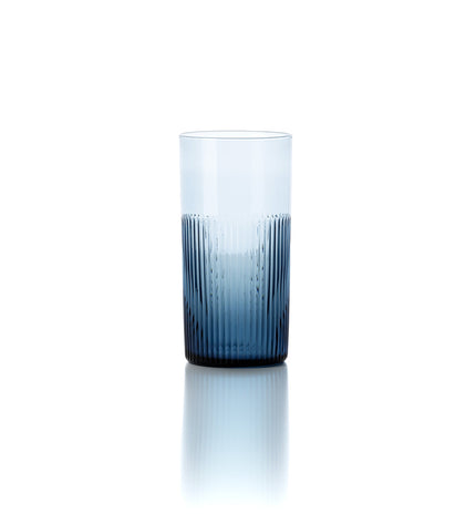 The Azure Rippled High Tumbler - Blue