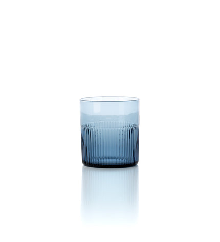 The Azure Rippled Low Tumbler - Blue