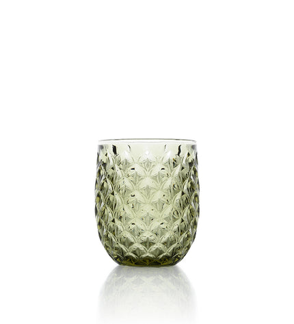 The Starbeam Water Glass - Olive Green