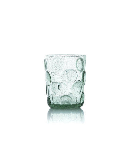 The Frosted Dot Water Glass - Aqua