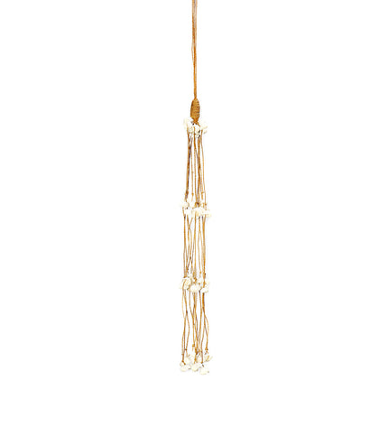 The Long Shell Tassel - White