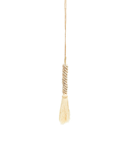 The Cowrie & Cotton Tassel - Natural