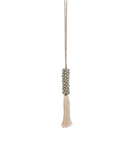 The Shell & Cotton Tassel - Grey