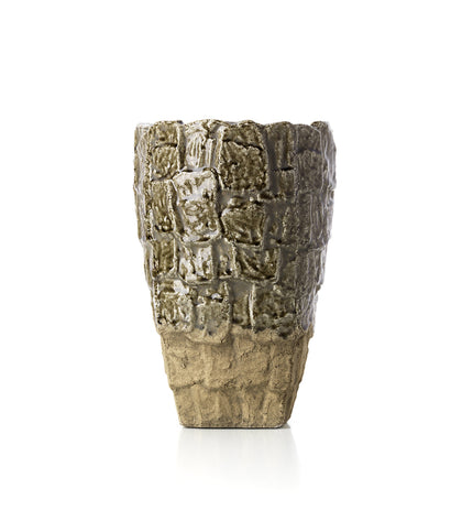 The Rock Texture Vase - Grey Stone - L