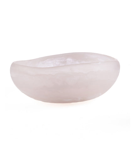 The Resin Organic Bowl - Pink White - L