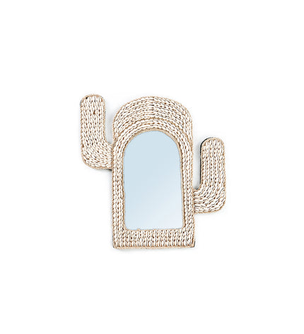 The Cactus Shell Mirror - White