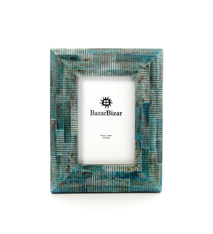 The Ocean Ripple Frame - Turquoise - 10x15