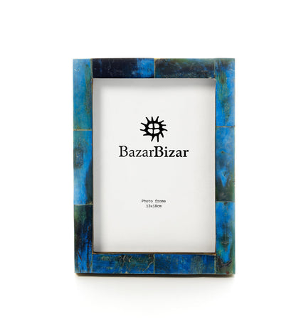 The Azure Patchwork Frame - Turquoise - 13x18