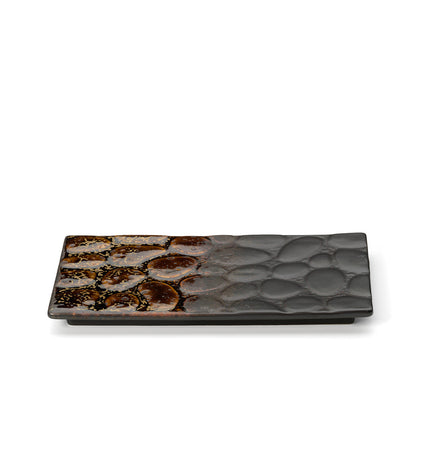 The Merapi Rectangular Plate - Brown