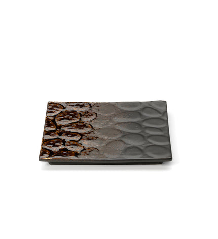 The Merapi Square Plate - Brown