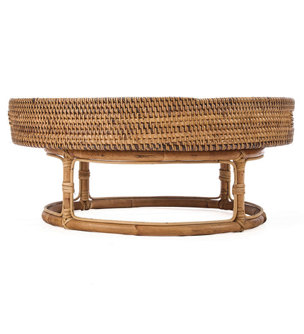 The Rattan Rise Tray - Natural Brown