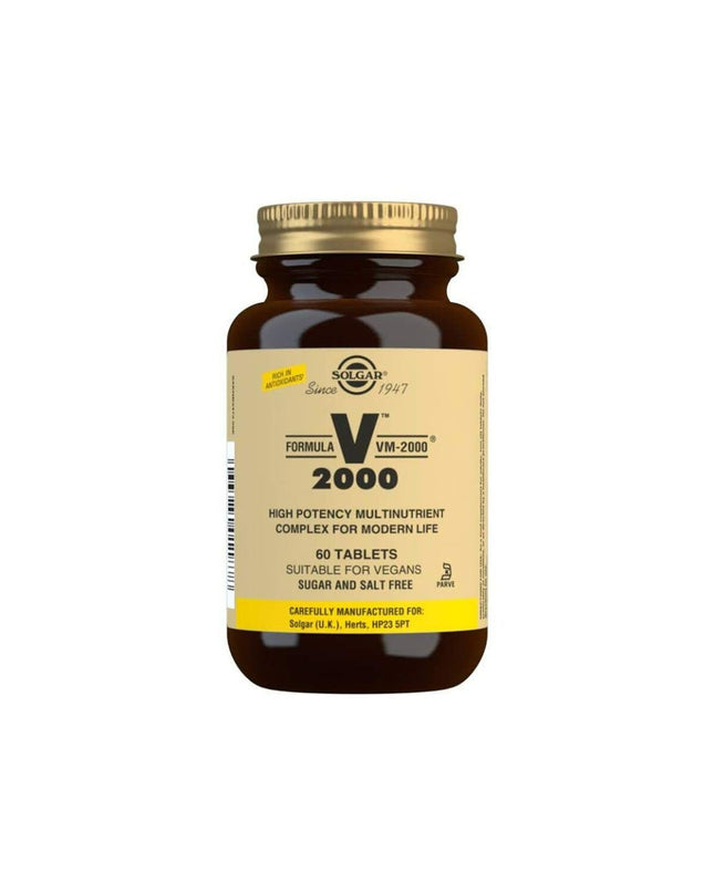 Solgar VM 2000 formula vitamin and mineral supplement box, 60 capsules for health and personal care.