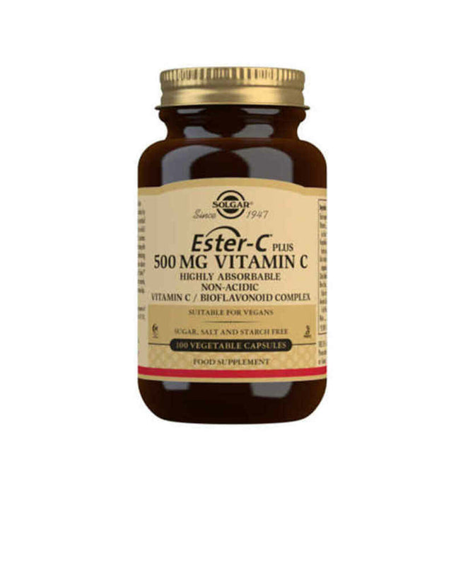 Solgar Ester-C Plus Vitamin C supplement box with 100 capsules, health and personal care vitamins and minerals.