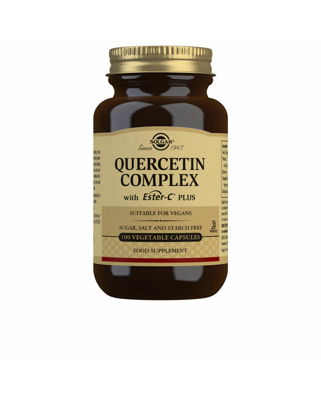 Solgar Quercitinecomplex met Ester-C Plus supplement bottle with 100 capsules, health and personal care vitamin and mineral product