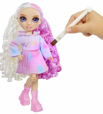 Rainbow High action figure from the Rainbow High toy line, colorful doll with stylish outfit and detailed accessories.