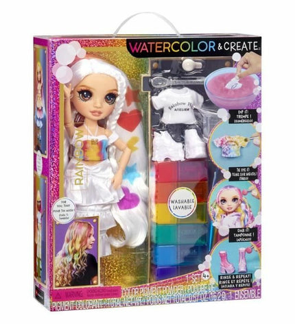 Rainbow High action figure from the Rainbow High toy line, featuring vibrant clothing and detailed accessories.