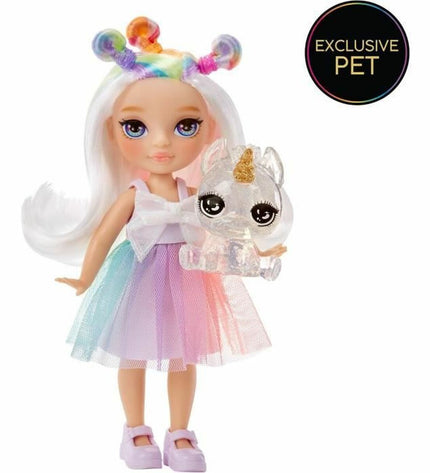 Colorful Rainbow High action figure toy with vibrant outfit and detailed accessories, designed for playful imagination and collection.