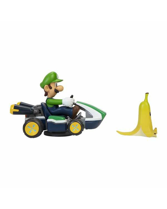Super Mario Auto with sorted colorful vehicles toy set from Super Mario, featuring vibrant toy cars and gaming accessories.