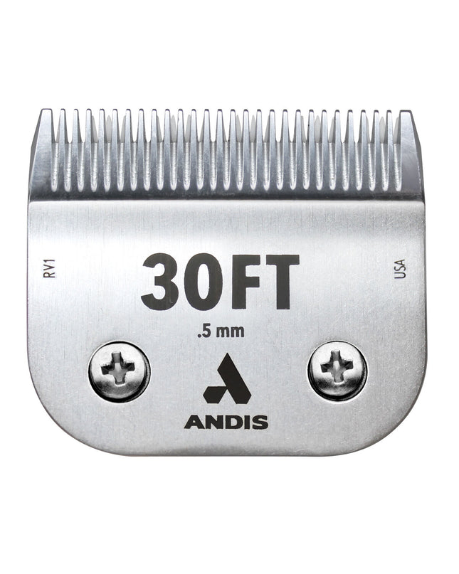 Andis Reservescheermesje for cats, a replacement blade for grooming tools, with metal teeth and brand logo visible.