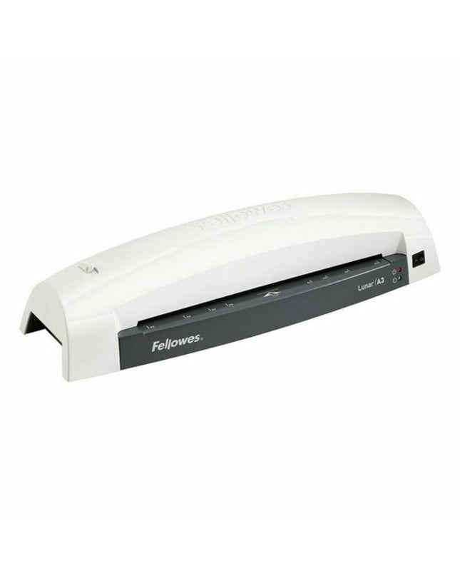 Fellowes Lunar A3 lamination machine in white, used for office documents and professional laminating tasks.