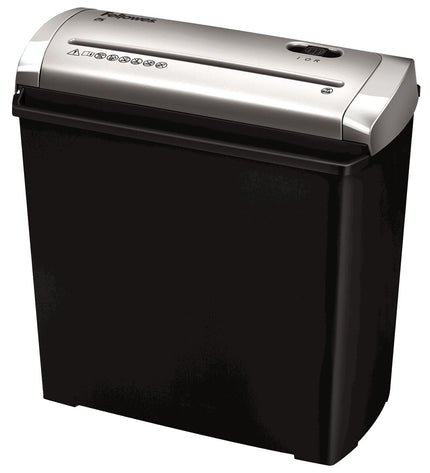 Fellowes Trito 2S paper shredder in black, 11-liter capacity, designed for office use and electronic paper shredding.