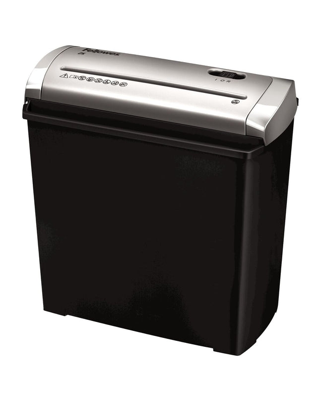 Fellowes Trito 2S paper shredder in black, 11-liter capacity, designed for office use and electronic paper shredding.