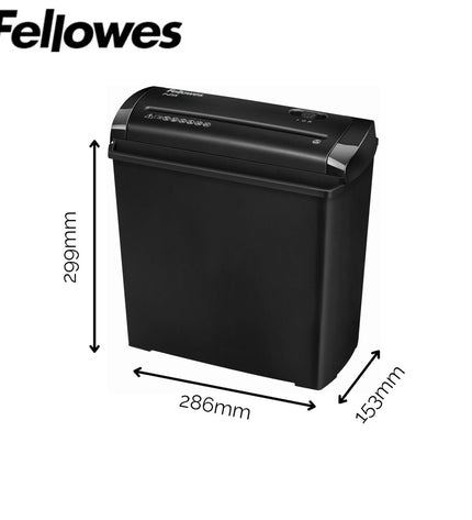 Fellowes Trito 2S paper shredder in black with 11-liter capacity, designed for office shredding and document security.