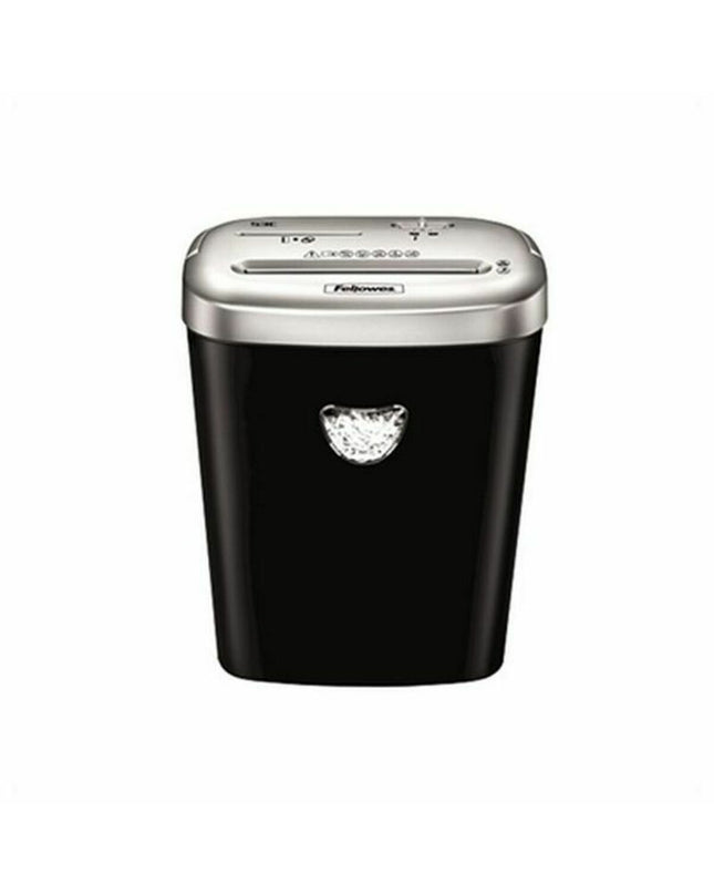 Fellowes 53C paper shredder microsnippers in black with 23L capacity, shredding 4x35mm paper strips for office security.