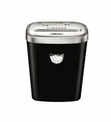 Fellowes 53C paper shredder with 23-liter bin and 4x35mm shred size, black office paper shredder for confidential documents.