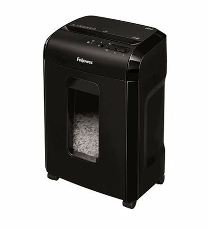 Fellowes Papierversnipperaar Microsnippers in zwart, 19L capacity, 2 x 12mm cross-cut shredder for office paper security.